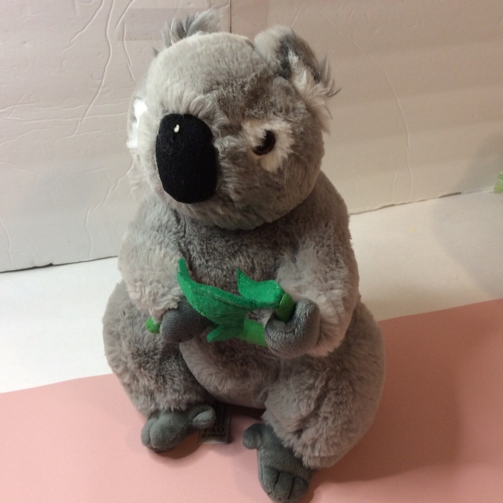 FAO Schwarz Koala Bear Eating Bamboo Large Plush 10" Toys R Us